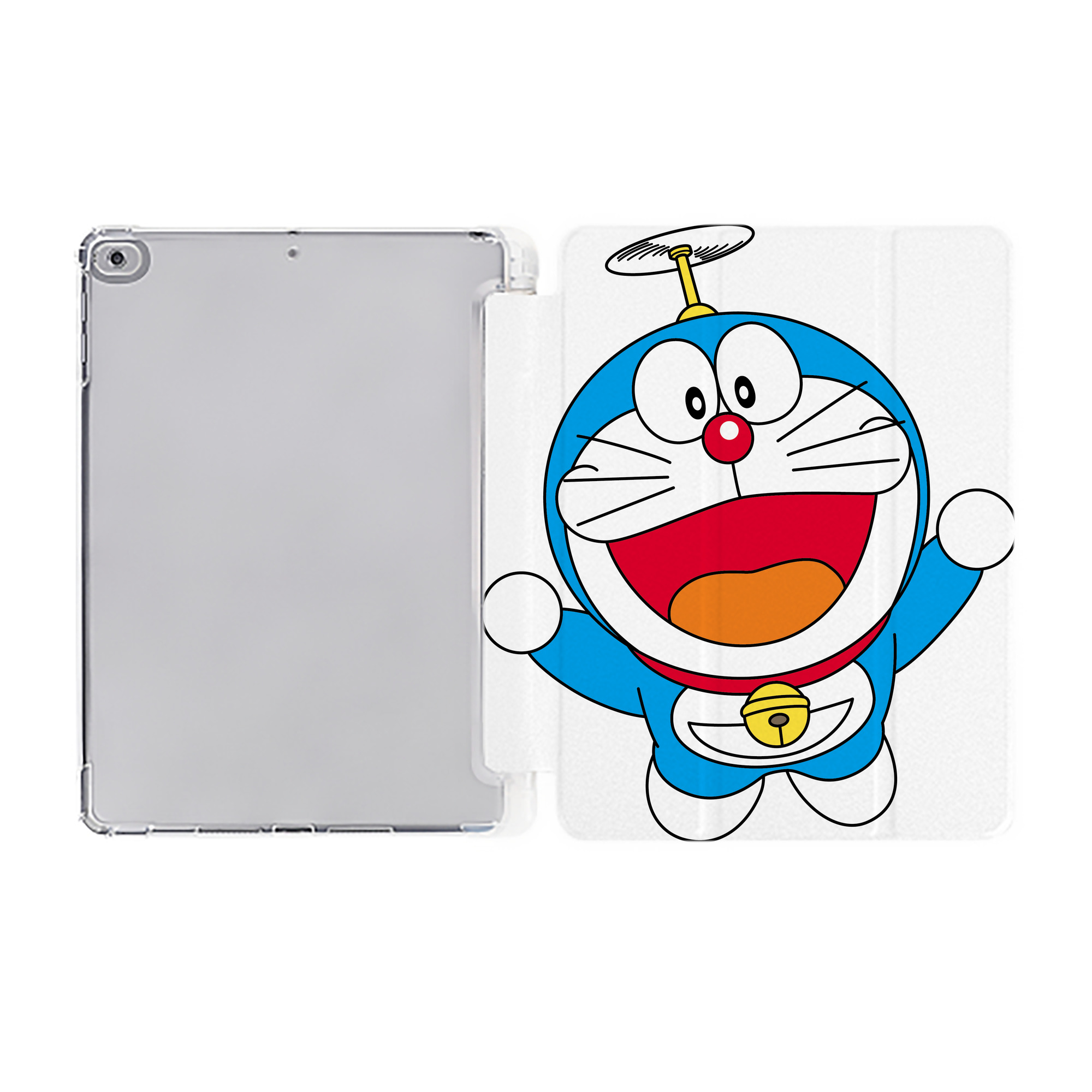 （画像用） ドラえもん Doraemon IPad ケース ペン収納付き 三つ折りスタンド PUレザー×シリコン 対応機種9.5/10.5/10.9インチ